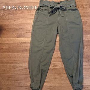 ABERCROMBIE Olive Green High Waisted Cargo Pants